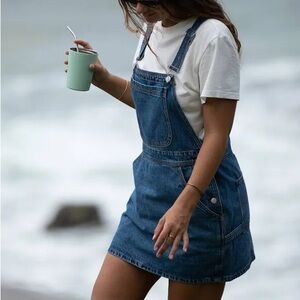 NWT Rhythm W Seaside Denim Overall Dress - Size S